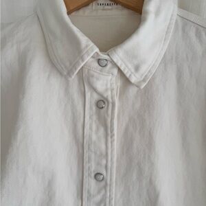 Superette White Denim Dome-up Shirt